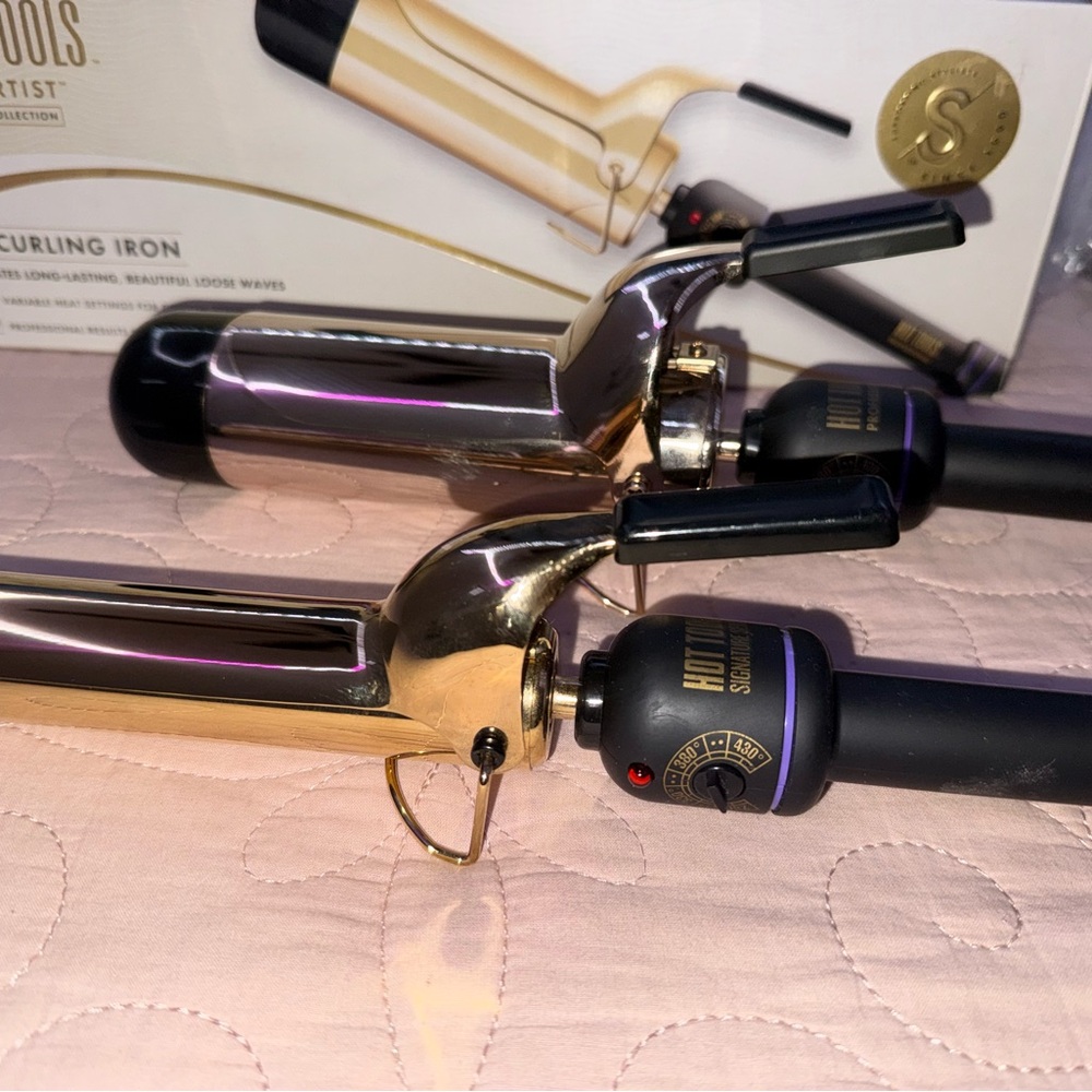 Gold and Black Curling Iron hot tools